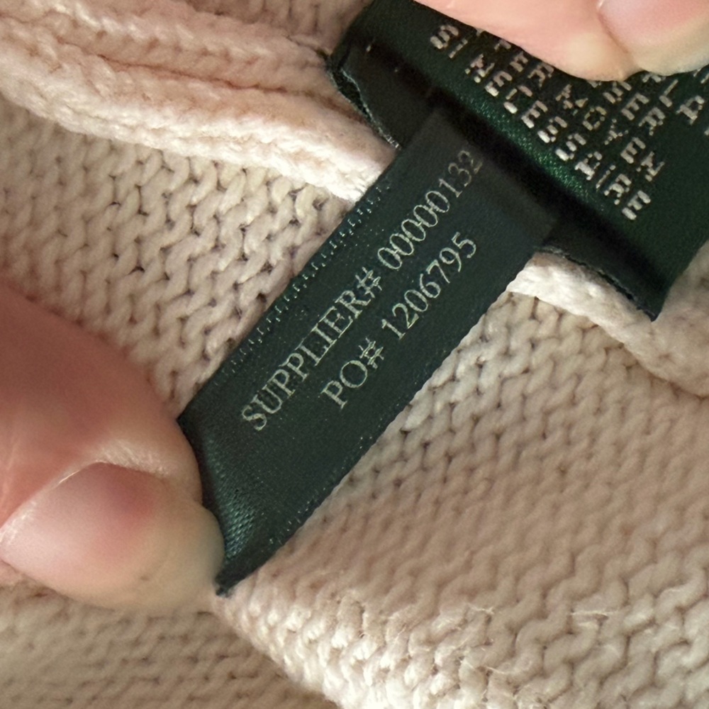 Ralph Lauren Button Front Cardigan Sweater Cream White Women’s Large L - Picture 12 of 12